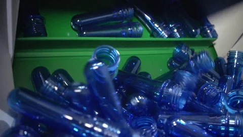 Bottle factory. Industrial machine-tool. Production. Stock Footage 83292355