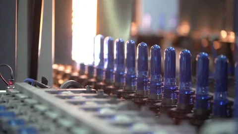 Bottle factory. Industrial machine-tool. Production. Stock Footage 83292425