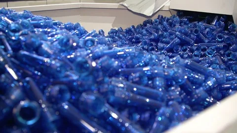 Bottle factory. Industrial machine-tool. Production. Stock Footage 83292453