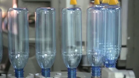 Bottle factory. Industrial machine-tool. Production. Stock Footage 83339713