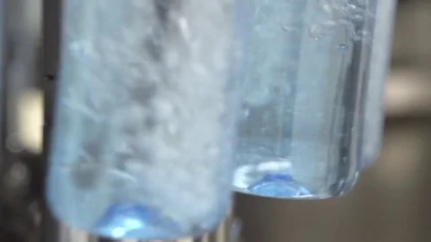 Bottle factory. Industrial machine-tool. Production. Stock Footage 83370434