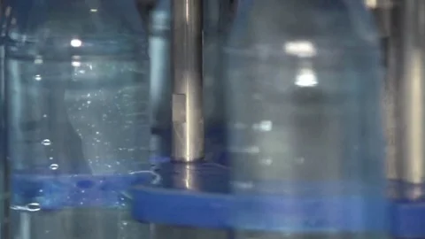 Bottle factory. Industrial machine-tool. Production. Stock Footage 83370517