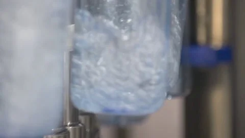 Bottle factory. Industrial machine-tool. Production. Stock Footage 83440561