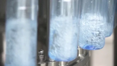 Bottle factory. Industrial machine-tool. Production. Stock Footage 83440731