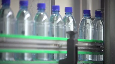 Bottle factory. Industrial machine-tool. Production. Stock Footage 83440803