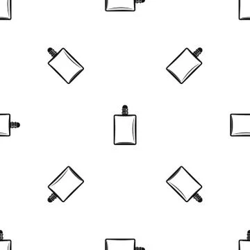 Bottle of female perfume pattern seamless black Stock-Illustration