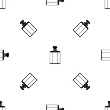 Bottle of female perfume pattern seamless black Stock-Illustration