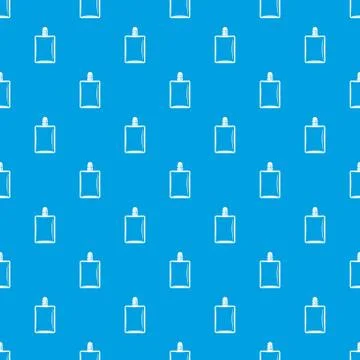 Bottle of female perfume pattern seamless blue Stock-Illustration