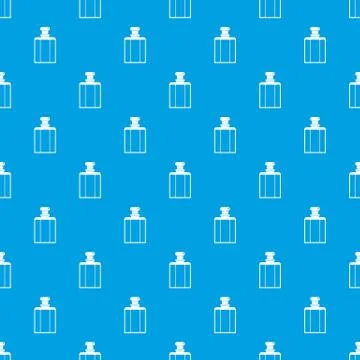 Bottle of female perfume pattern seamless blue Stock-Illustration