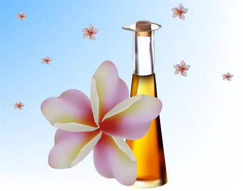 Bottle for frankincense oil Illustrazione stock