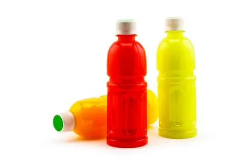 Bottle of fruit juice Stock Photos