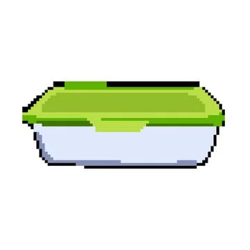 Bottle glass container pixel art vector illustration Stock Illustration
