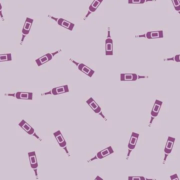 Bottle glass package glyph vector seamless pattern 스톡 일러스트