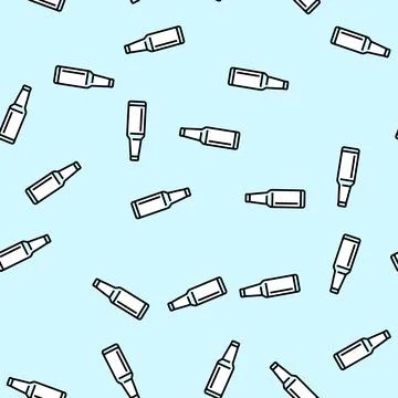 Bottle glass package vector seamless pattern Stockillustratie