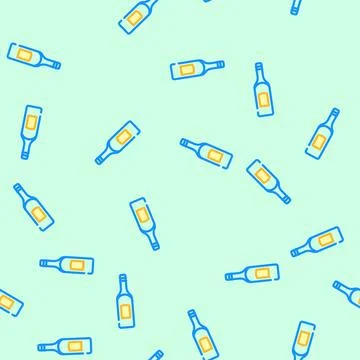 Bottle glass package vector seamless pattern Stock Illustration