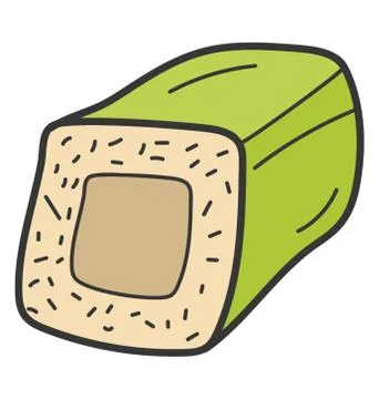 Bottle gourd icon in doodle vector Stock Illustration