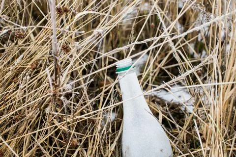 Bottle on the ground Stock Photos