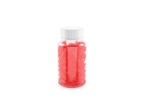 Bottle with gummy bears Stock Illustration