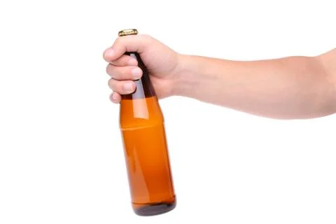 A bottle in a hand 写真素材