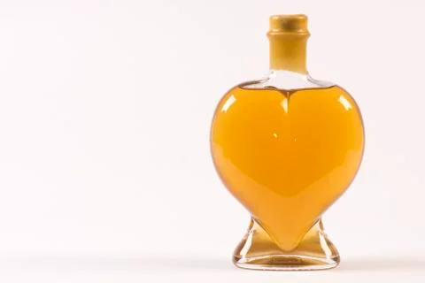 Bottle from heart shape Stock Photos