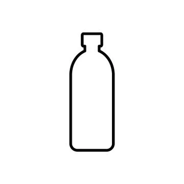 Bottle icon - black vector Stock Illustration