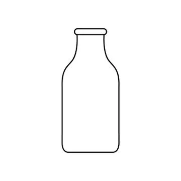 Bottle icon - black vector Stock Illustration