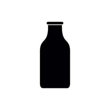 Bottle icon - black vector Stock Illustration