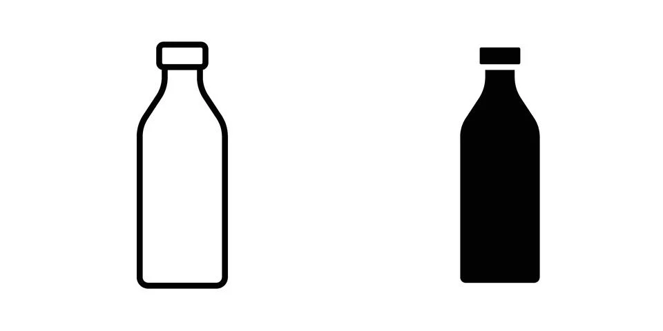 Bottle icon for design projects and web UI Stock Illustration