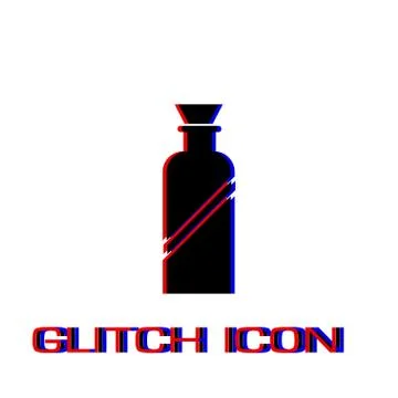 Bottle icon flat. Stock Illustration