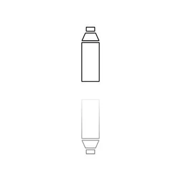 Bottle icon flat Illustrazione stock