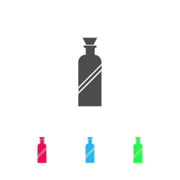 Bottle icon flat. Stock Illustration