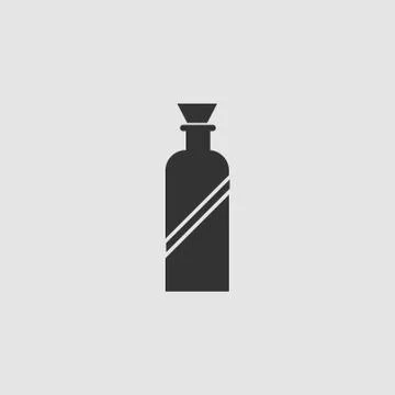 Bottle icon flat. Stock Illustration