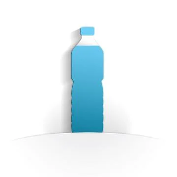 Bottle icon paper Stock Illustration