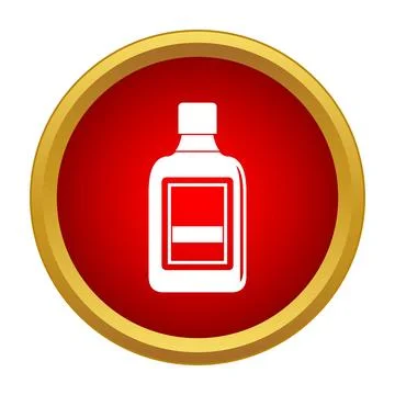 Bottle icon representing cleaning solution or chemical イラスト素材