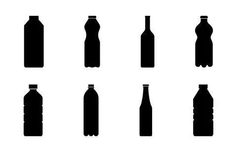 Bottle icon set. bottle vector icon Illustrazione stock