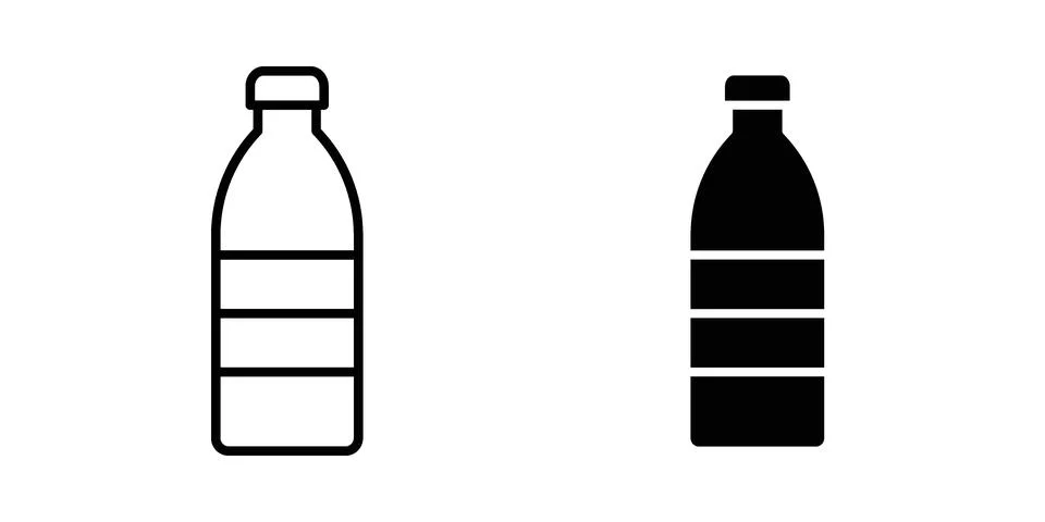 Bottle icon set, collection of vector icons Stock Illustration