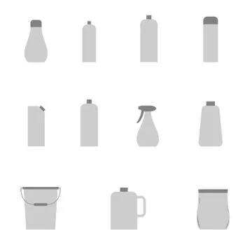 Bottle icon set Stock Illustration