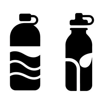 Bottle icon set. Stock Illustration