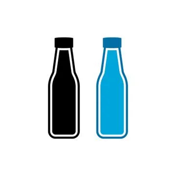 Bottle icon in trendy flat style Illustrazione stock