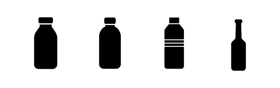 Bottle icon vector. bottle icon in trendy flat design Stock Illustration