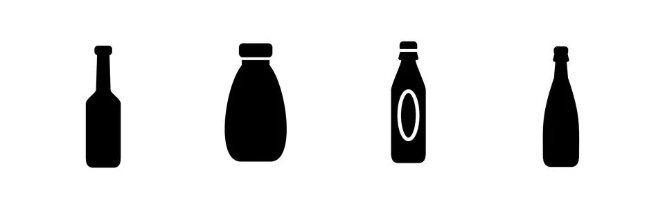 Bottle icon vector. bottle icon in trendy flat design Stock Illustration