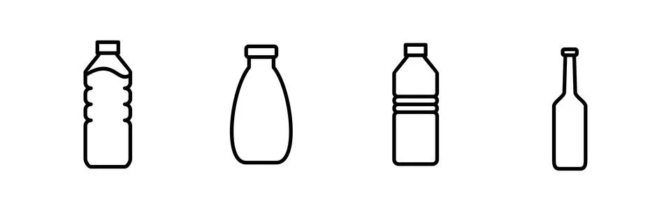 Bottle icon vector. bottle icon in trendy flat design Stock Illustration