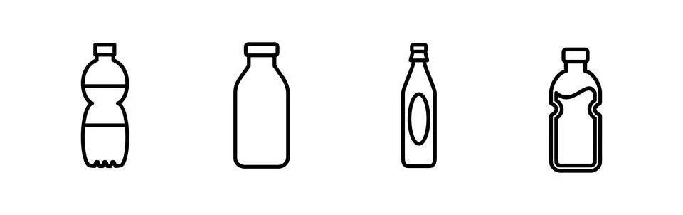 Bottle icon vector. bottle icon in trendy flat design Stock Illustration