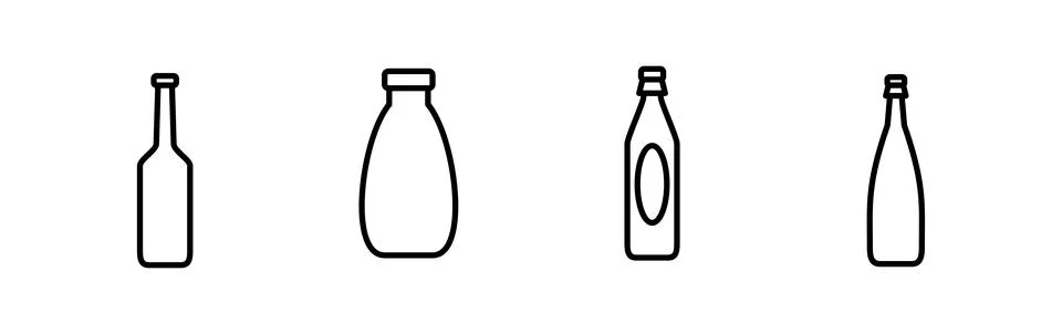 Bottle icon vector. bottle icon in trendy flat design Stock Illustration