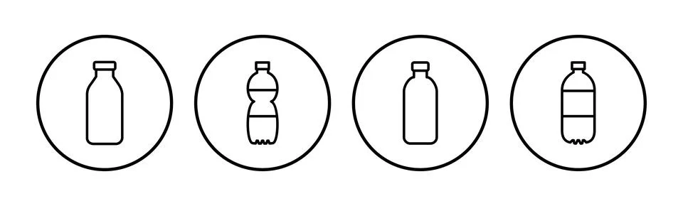 Bottle icon vector. bottle icon in trendy flat design Stock Illustration