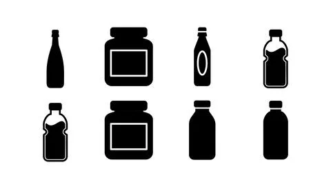 Bottle icon vector. bottle icon in trendy flat design Stock Illustration