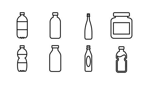 Bottle icon vector. bottle icon in trendy flat design Stock Illustration