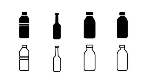 Bottle icon vector. bottle icon in trendy flat design Stock Illustration