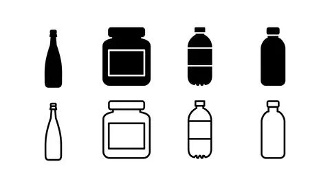 Bottle icon vector. bottle icon in trendy flat design Stock Illustration