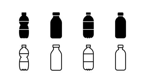 Bottle icon vector. bottle icon in trendy flat design Stock Illustration